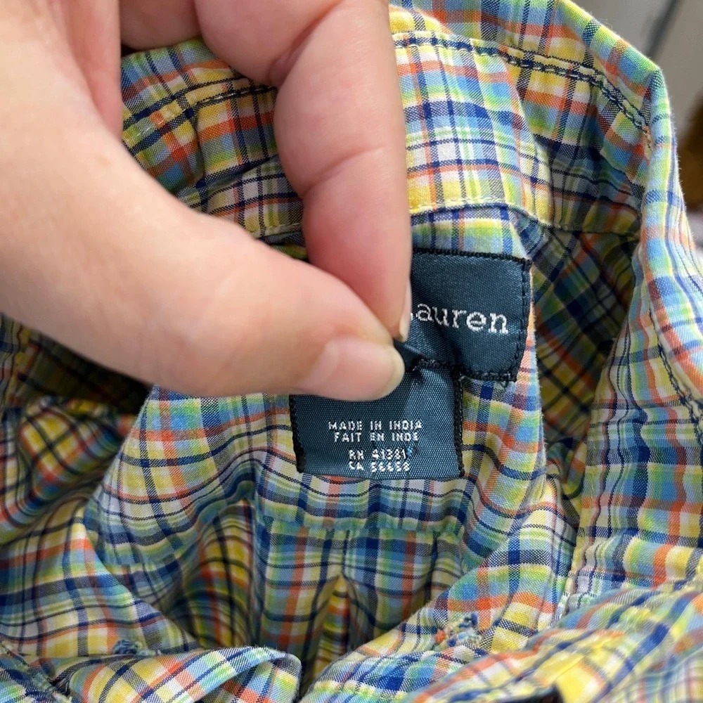 Ralph Lauren Button Shirt Boys 7 Preppy Oxford‎ Heritage Classic Essential Style